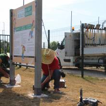 Pose des panneaux sur la Plaine de Chevincourt