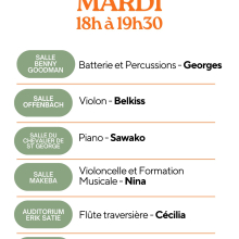 Planning portes ouvertes MARDI