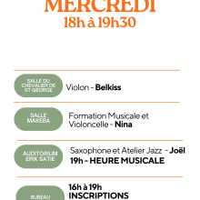 Planning portes ouvertes MERCREDI
