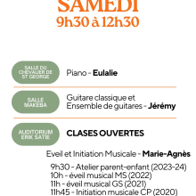 Planning portes ouvertes SAMEDI