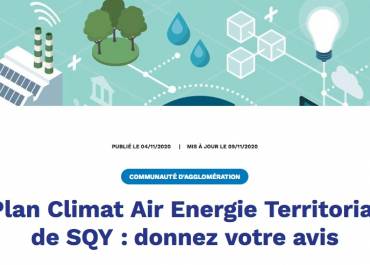 Plan Climat Air Energie Territorial de SQY : donnez votre avis